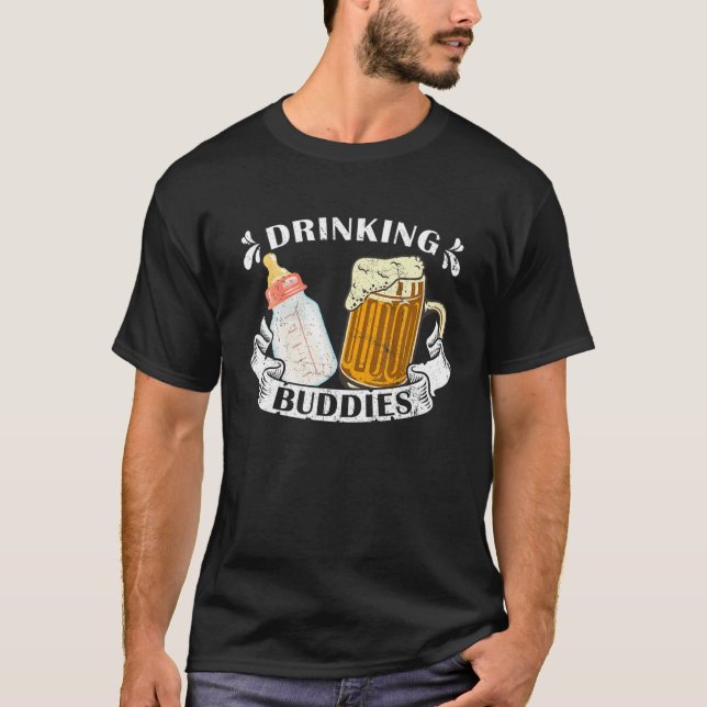 Camiseta Adultos Bebidos Papá Y Padre Del Equipo De Bebidas (Anverso)