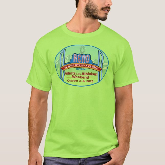 Camiseta Adultos con Albinismo Weekend 2025 Reno - T-Shirt (Anverso)