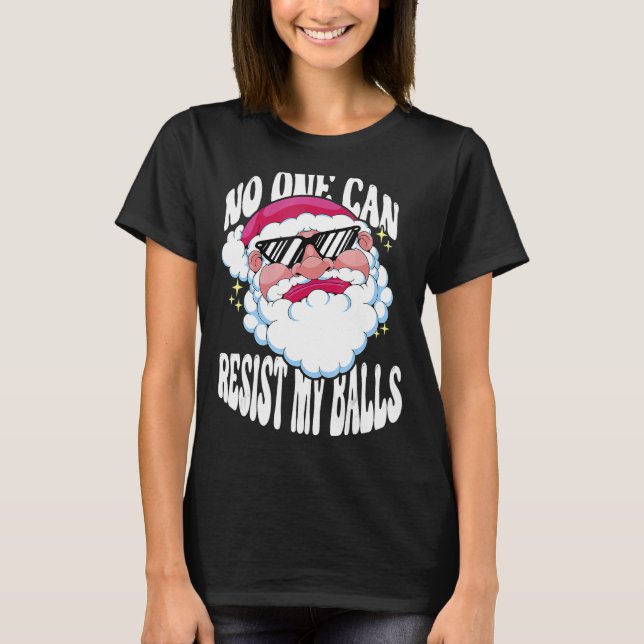 Camiseta Adultos Navidades Pun Santa Nadie puede resistirse (Anverso)