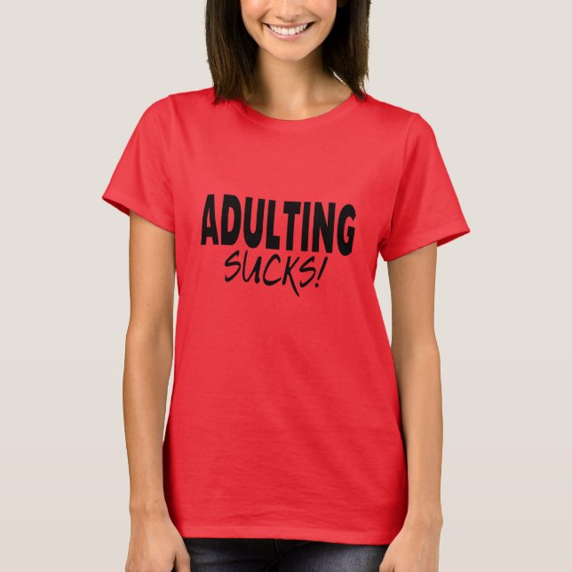 Camiseta Adultos Sucks, Gracioso (Anverso)