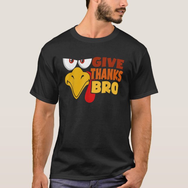 Camiseta Adultos Unisex Negro Pequeño Manga Corta Thanksgiv (Anverso)
