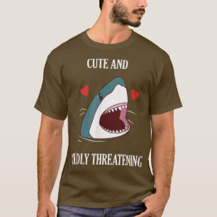 Camiseta Adultos y niños tiburones que amenazan levemente y