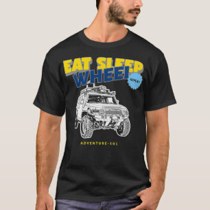Camiseta Adventure 101 EAT SLEEP WHEEL REPEAT FJ Cruiser cl