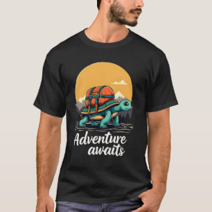 Camiseta Adventure Awaits es Aventuras de Senderismo es Ave