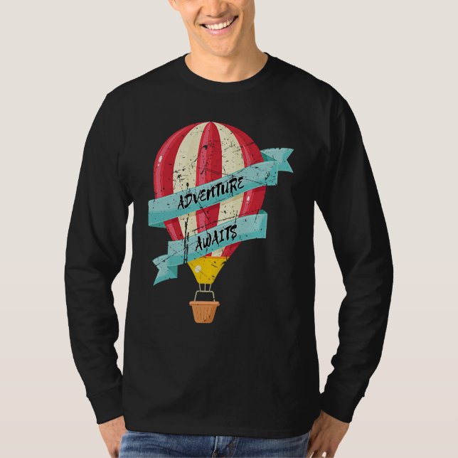 Camiseta Adventure Awaits Hot Air Balloon Festival Ballooni (Anverso)