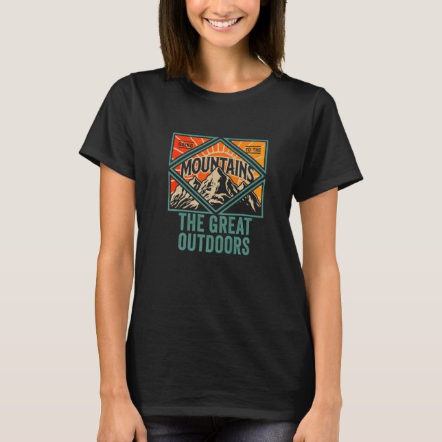 Camiseta Adventure Awaits The Great Outdoors Nature Hiking  (Anverso)