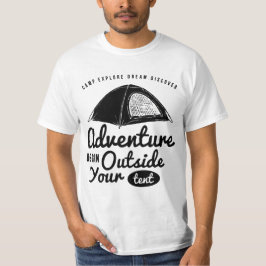 Camiseta Adventure Begin Outside Your Tent