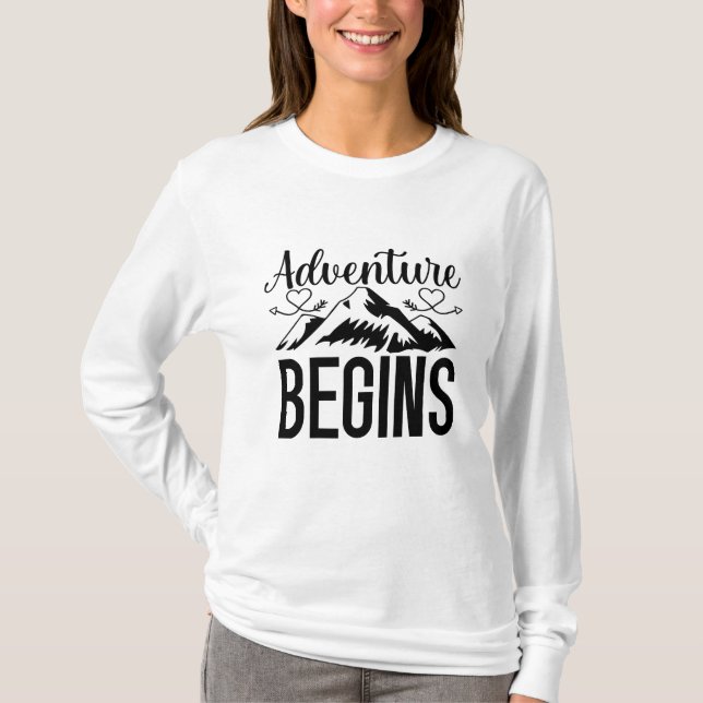 Camiseta adventure begins (Anverso)