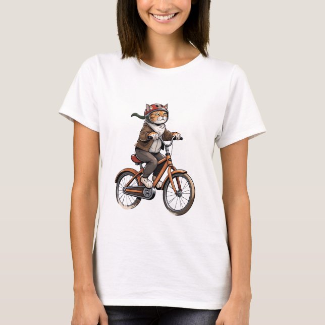 Camiseta Adventure Cat: Bike Ride. (Anverso)