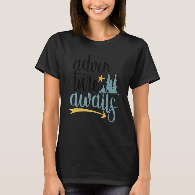 Camiseta Adventure Cute Awat A Camping Al Ave (Anverso)