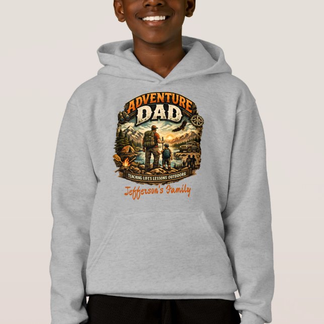 Camiseta Adventure Dad – Camping al aire libre vin (Anverso)