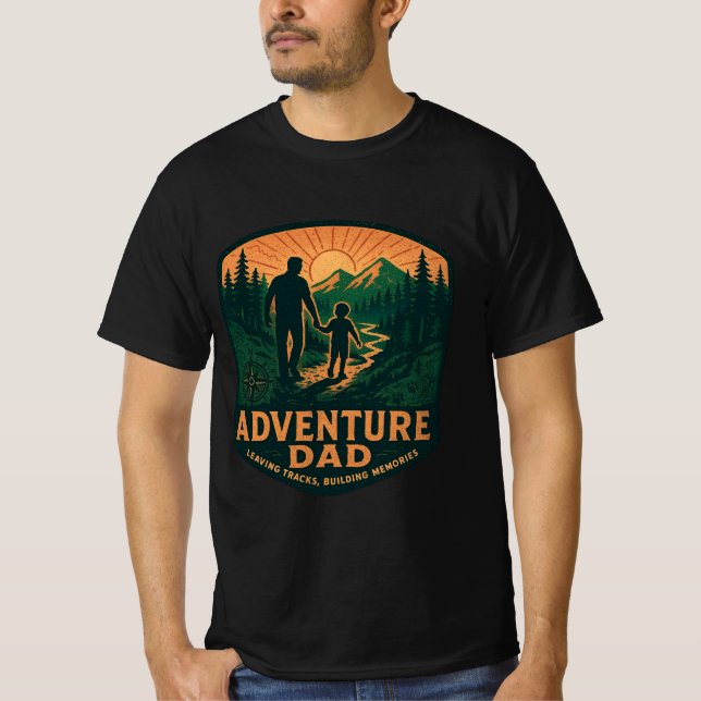 Camiseta Adventure Dad – Senderismo al aire libre  (Anverso)