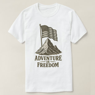 Camiseta Adventure es Freedom Patriotic Design