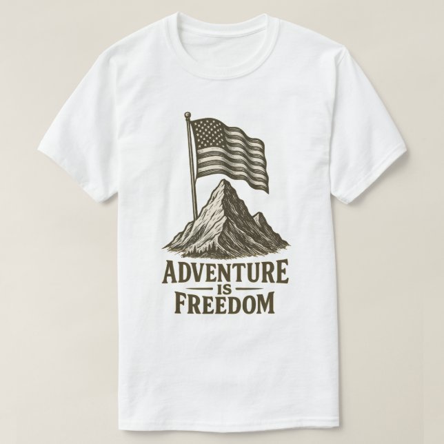 Camiseta Adventure es Freedom Patriotic Design (Diseño del anverso)