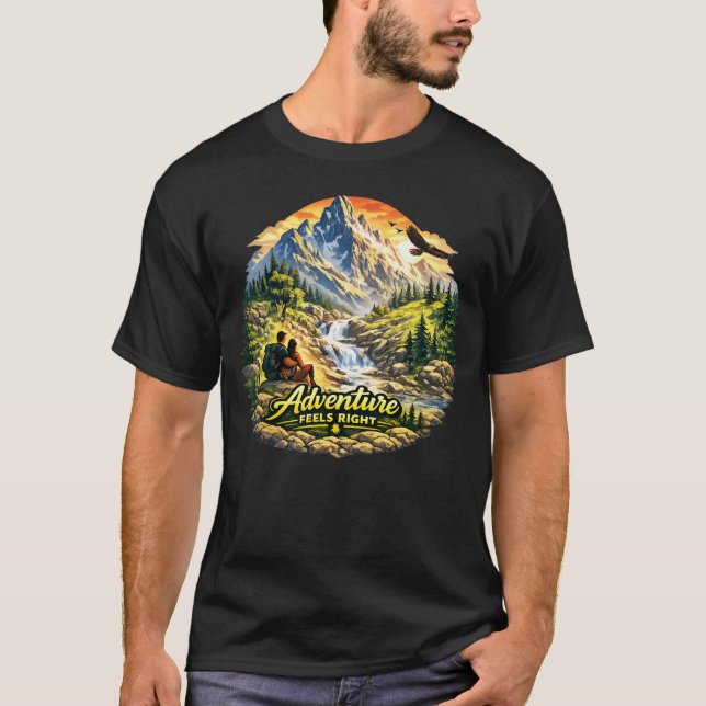 Camiseta Adventure Feels Right Vacation Shirt USA (Anverso)