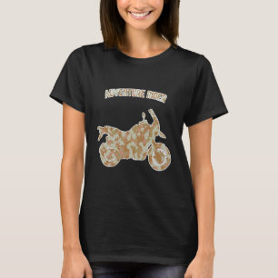 Camiseta Adventure Motorcycle Biker Off Road Rider Camoufla