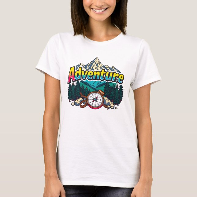 Camiseta Adventure Mountain – Outdoor Hiking Nature Design  (Anverso)