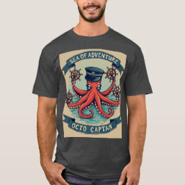 Camiseta Adventure Octo Captain - Negrita y Divertido