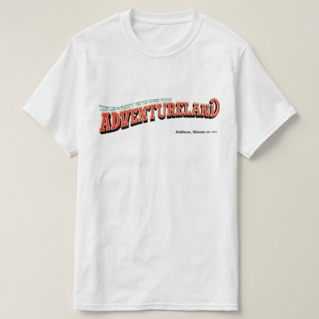Camiseta Adventureland Amusement Park, Addison, Illinois (Diseño del anverso)