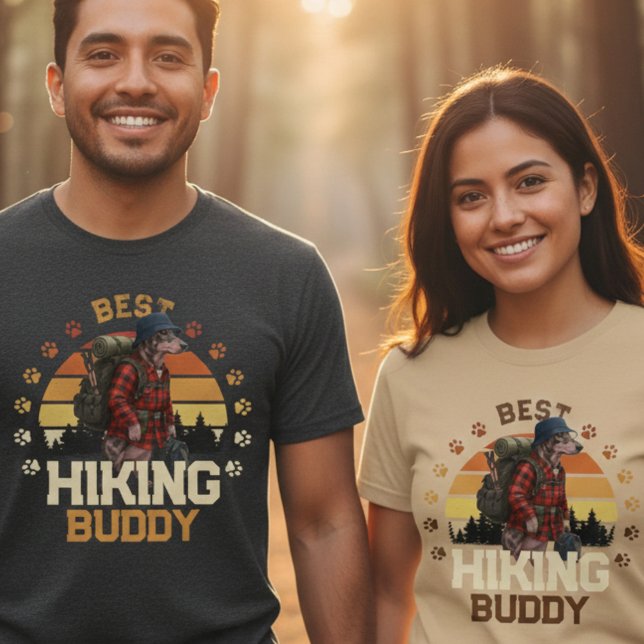 Camiseta Adventurous American Hairless Terrier Hiker  (Subido por el creador)