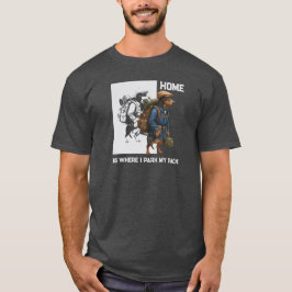 Camiseta Adventurous Dachshund Hiker Home Is Where My Pack