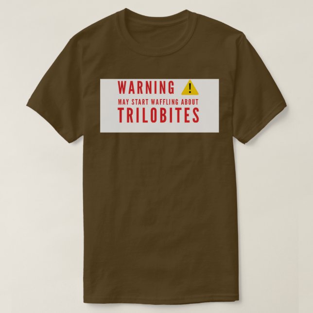 Camiseta advertencia a trilobites waffle divertidos dichos  (Diseño del anverso)