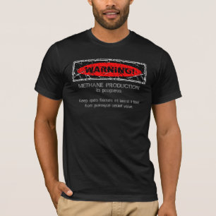 Camiseta ¡Advertencia apenada! Producción del metano. 2