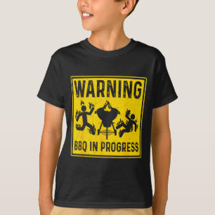 Camiseta Advertencia barbacoa en curso divertida parrilla b