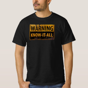 Camiseta ADVERTENCIA CONOZCA TODO - Peligro Metalizado Rótu