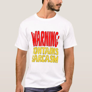 Camiseta Advertencia Contiene Sarcasmo Humor Divertido Inge