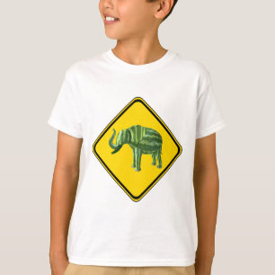 Camiseta Advertencia: ¡Cruce del Elefante de la sandía!