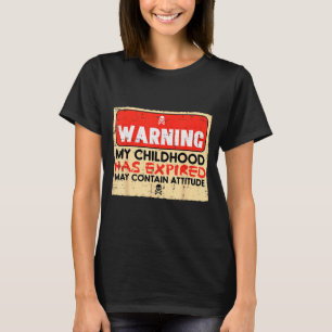 Camiseta Advertencia de 18 cumpleaños infancia exred 18 año