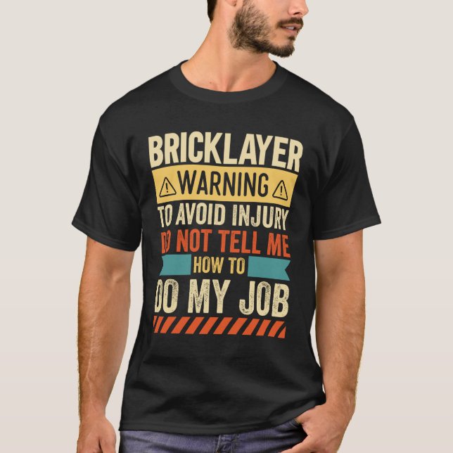 Camiseta Advertencia de Albañil (Anverso)