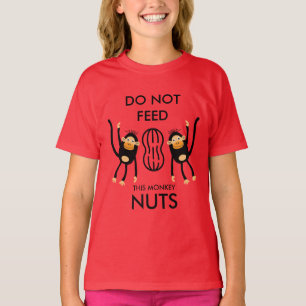 Camiseta Advertencia de alergia a frutos secos para niños