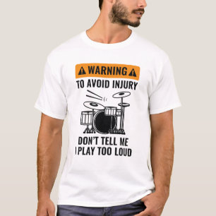Camiseta Advertencia de baterista