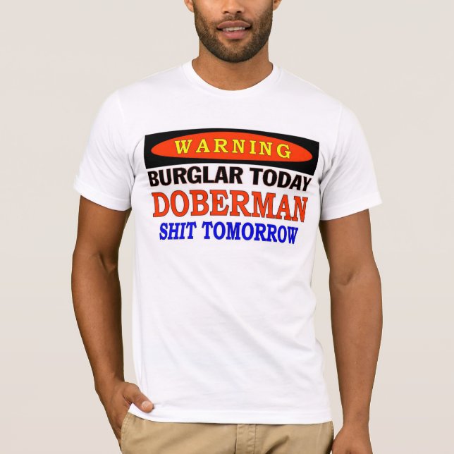 CAMISETA ADVERTENCIA DE DOBERMAN (Anverso)
