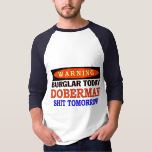 CAMISETA ADVERTENCIA DE DOBERMAN