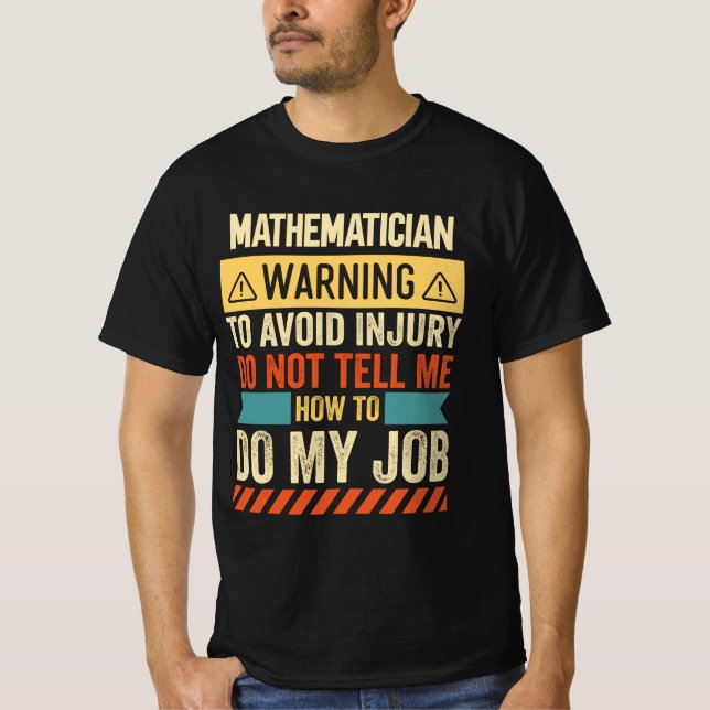 Camiseta Advertencia de matemático (Anverso)