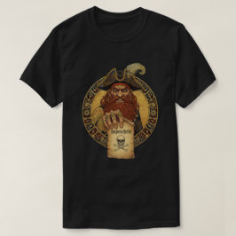Camiseta Advertencia de pirata de mancha negra
