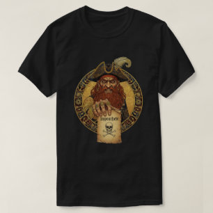 Camiseta Advertencia de pirata de mancha negra