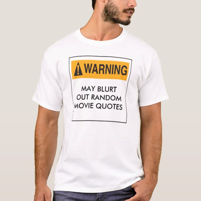 CAMISETA ADVERTENCIA DE QUE PUEDA APAGAR LA PELÍCULA ALEATO (Anverso)
