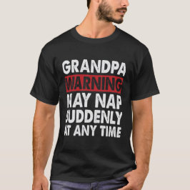 Camiseta Advertencia del abuelo, puede dormir la siesta de 