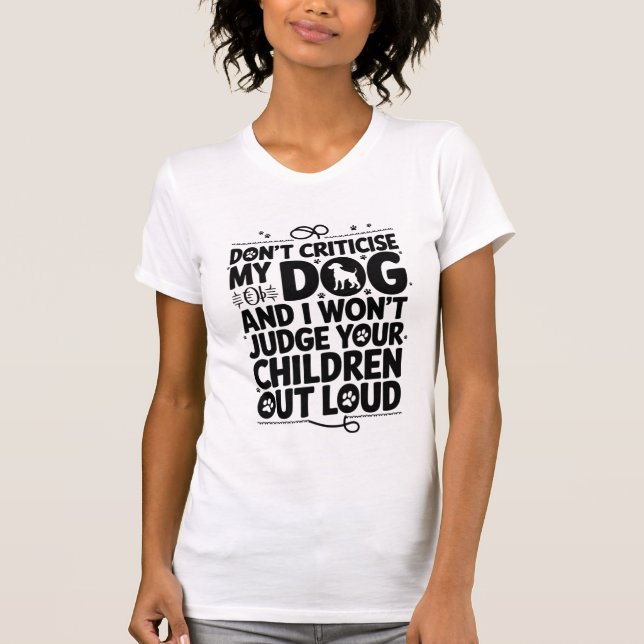 Camiseta Advertencia del propietario del perro (Anverso)