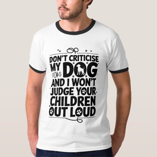 Camiseta Advertencia del propietario del perro (Anverso)