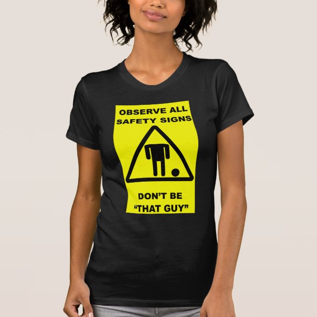 Camiseta Advertencia del Rótulo de seguridad (Anverso)