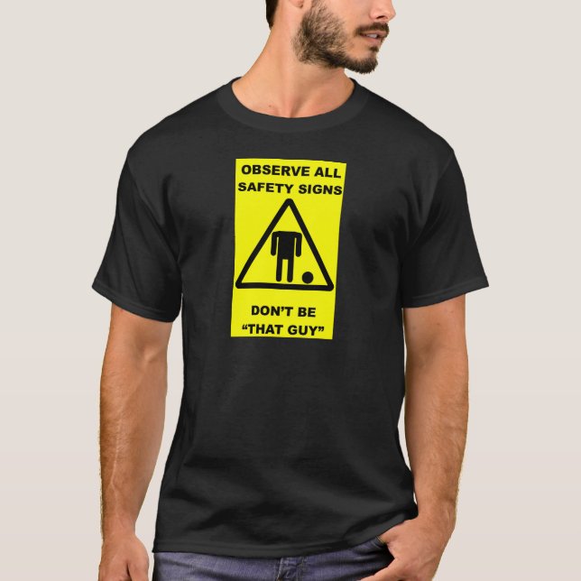 Camiseta Advertencia del Rótulo de seguridad (Anverso)