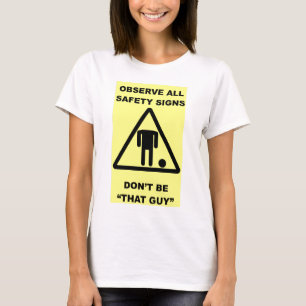 Camiseta Advertencia del Rótulo de seguridad