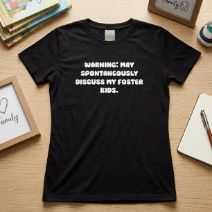 Camiseta Advertencia Discutir Niños de Acogida Diseño Diver