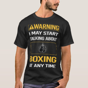 Camiseta Advertencia divertida de boxeo