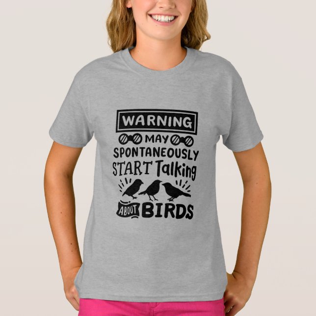 Camiseta Advertencia divertida de observador de aves (Anverso)